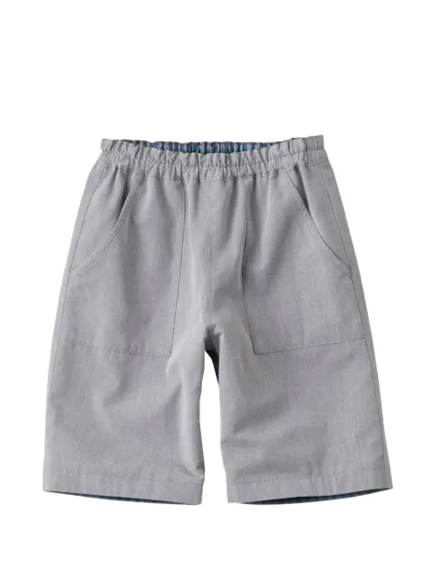 familiar reversible checked-trim trousers