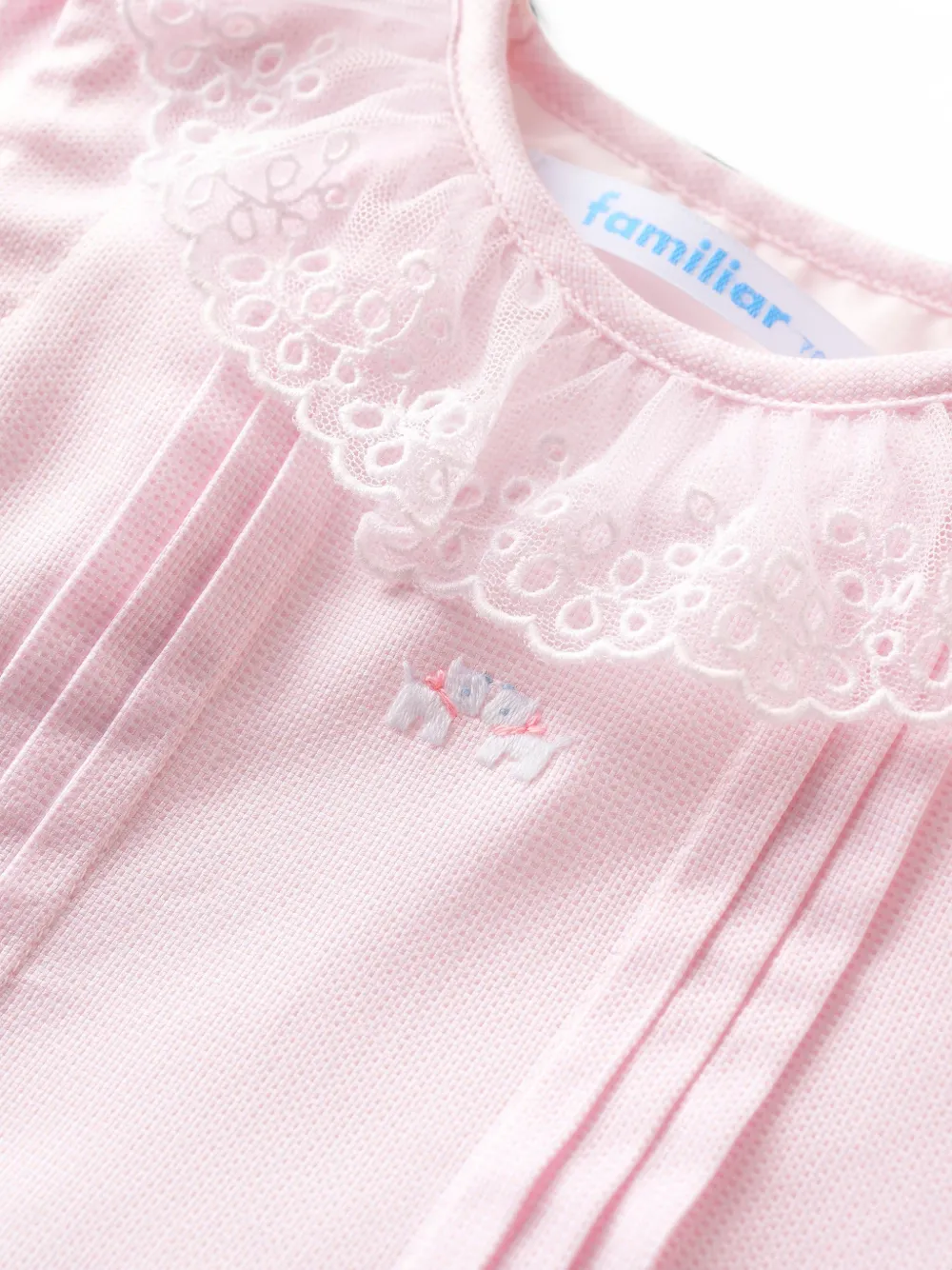 familiar Geplooide shorts met kanten kraag Roze