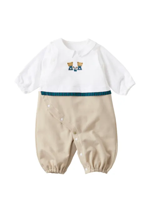 familiar bear-embroidered romper
