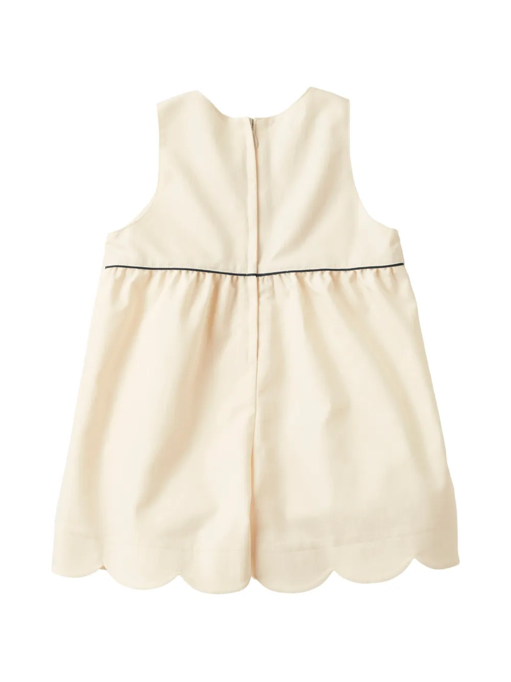 familiar Gewelfde tuinbroek verfraaid met strik Beige