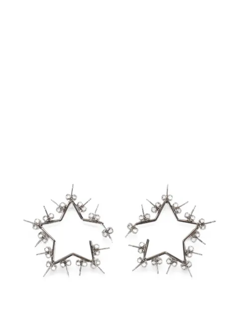 d'heygere pendientes con forma de estrella y apliques
