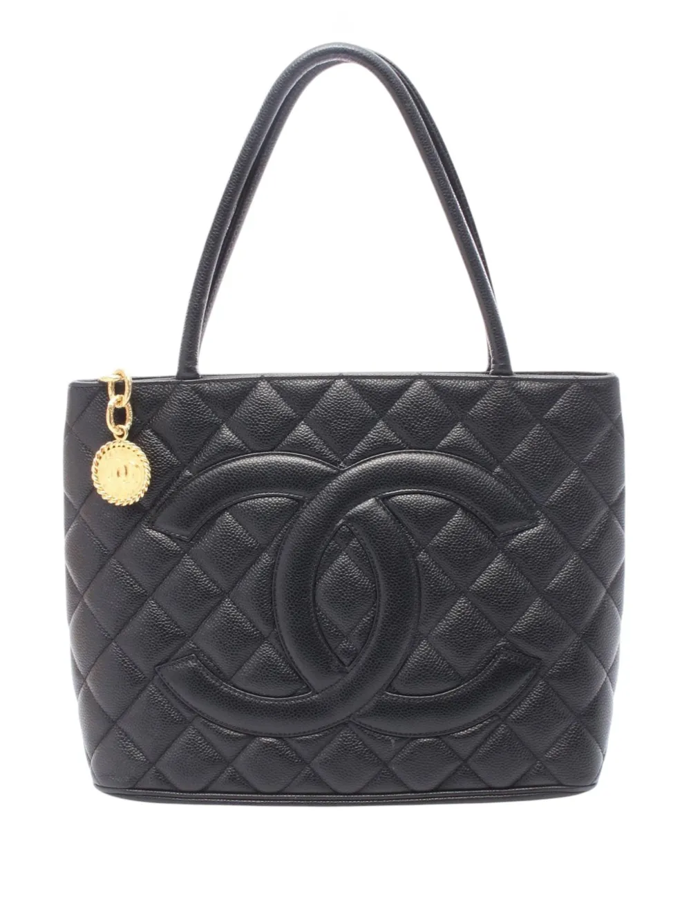 CHANEL Pre-Owned Borsa tote Medallion in pelle Caviar 2002-2003 - Nero