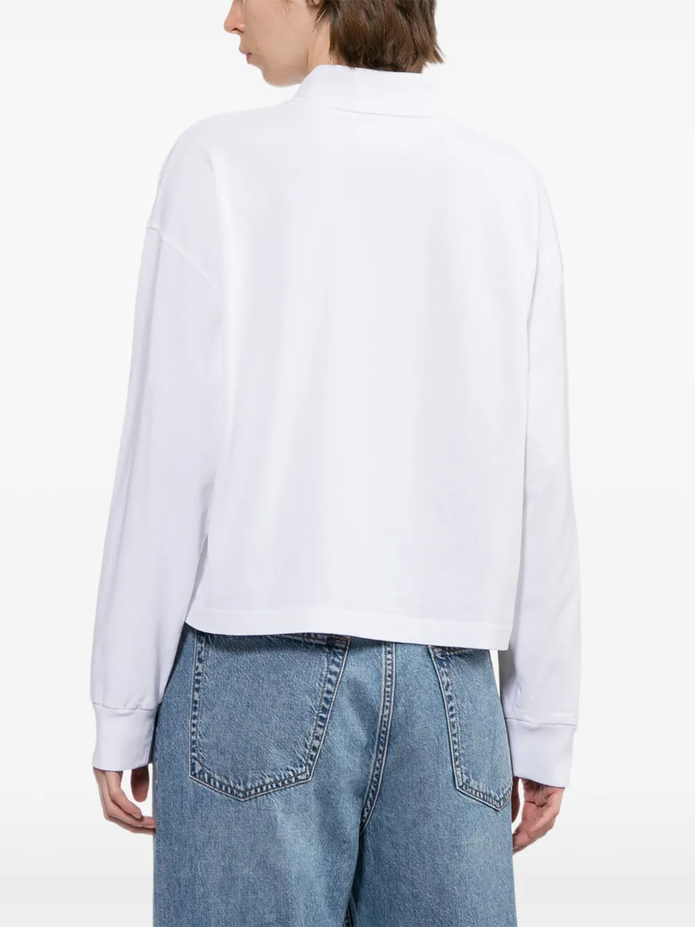 A.P.C. Poloshirt met geborduurd logo Wit