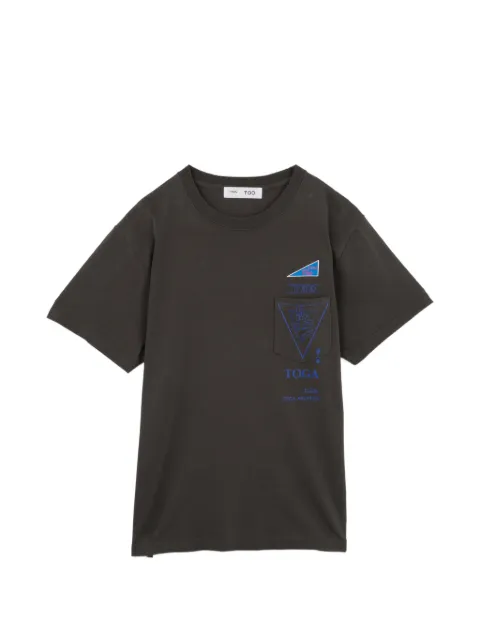 Toga graphic-print chest-pocket T-shirt