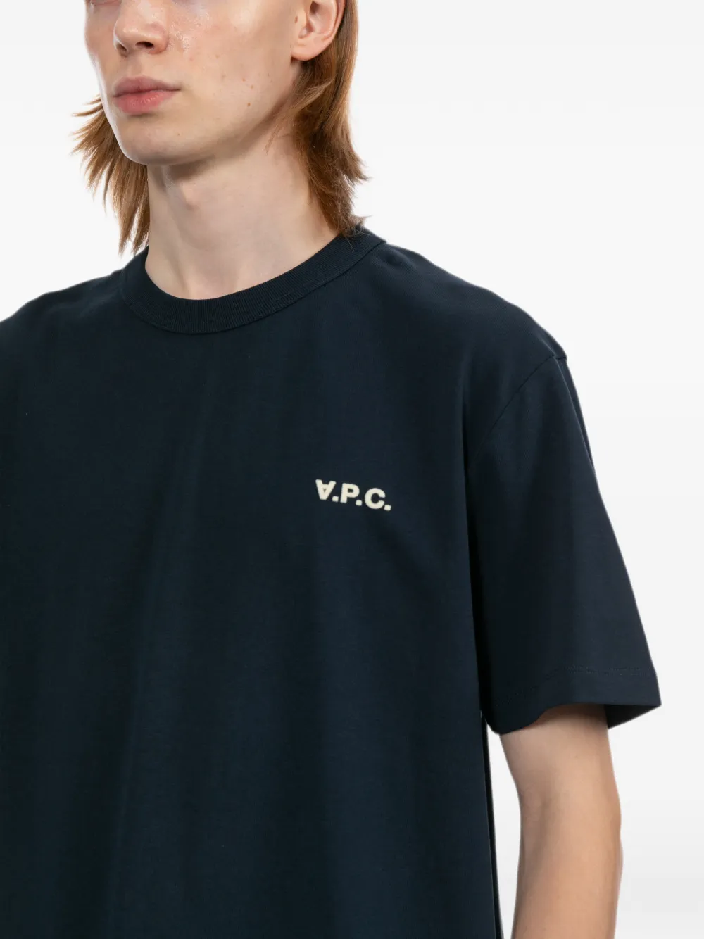 A.P.C. V.P.C. T-shirt met logo-print Blauw