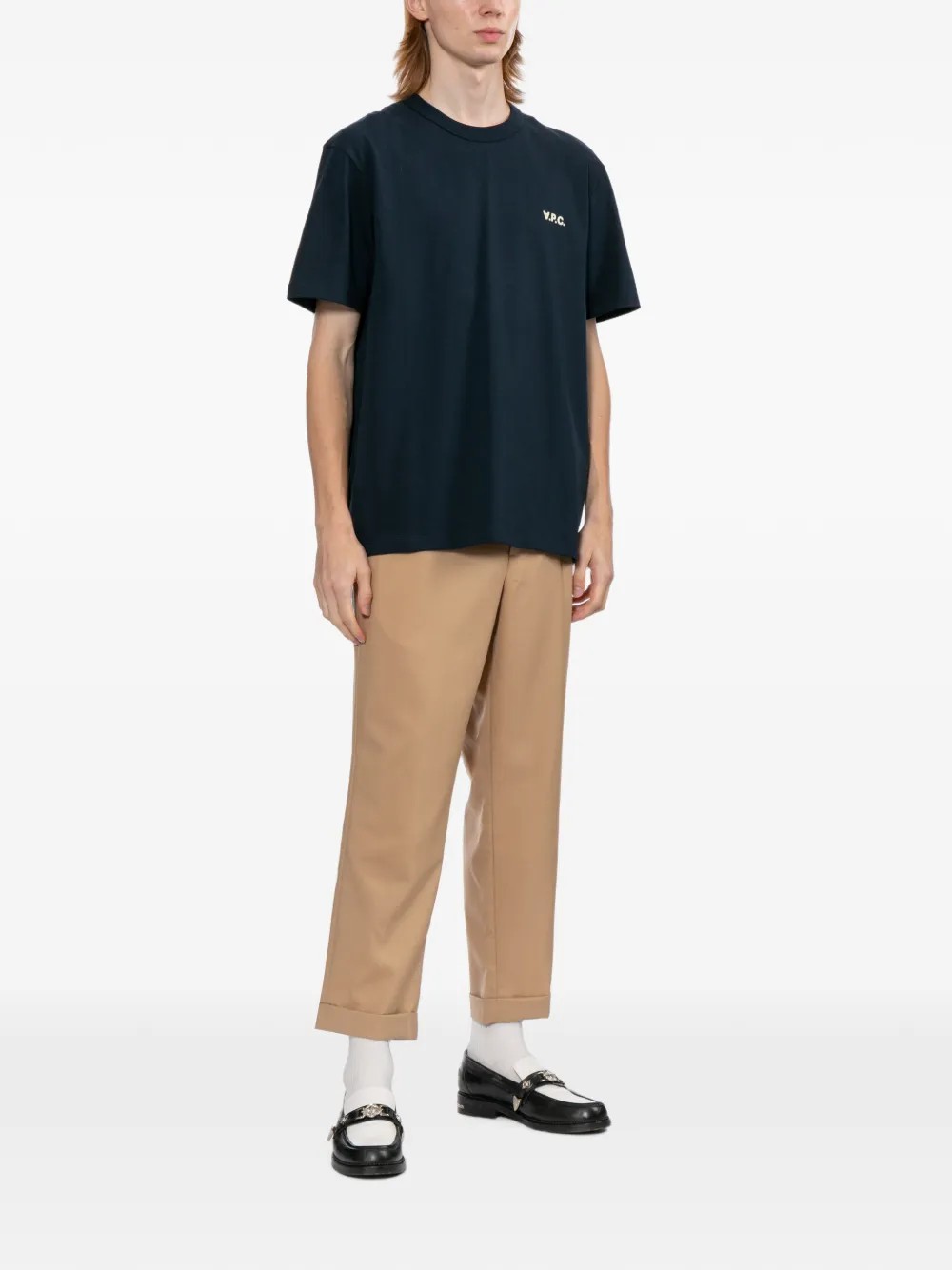 A.P.C. V.P.C. T-shirt met logo-print Blauw