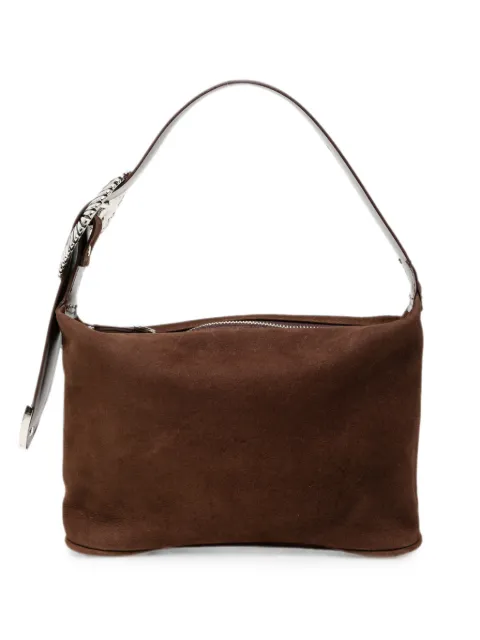 Toga western-buckle suede tote bag