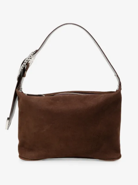 Toga western-buckle suede tote bag
