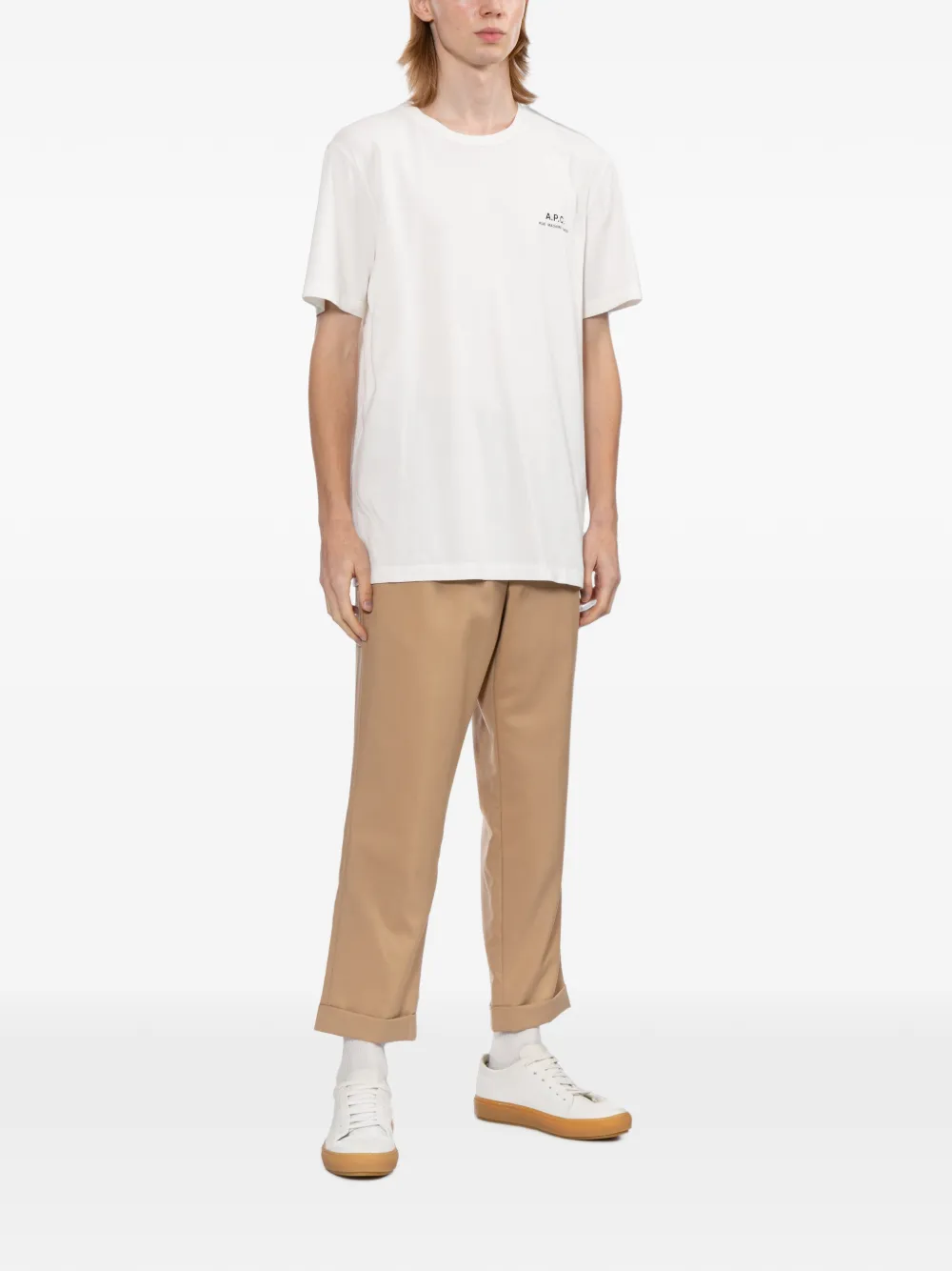 A.P.C. Rue Madame T-shirt met logo Wit
