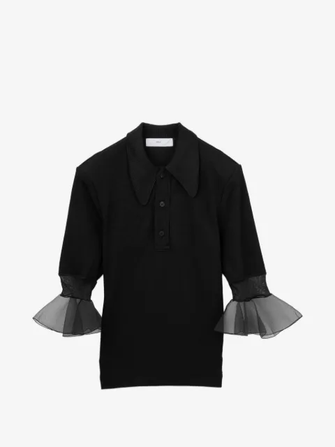 Toga playera tipo polo con ribete de tul