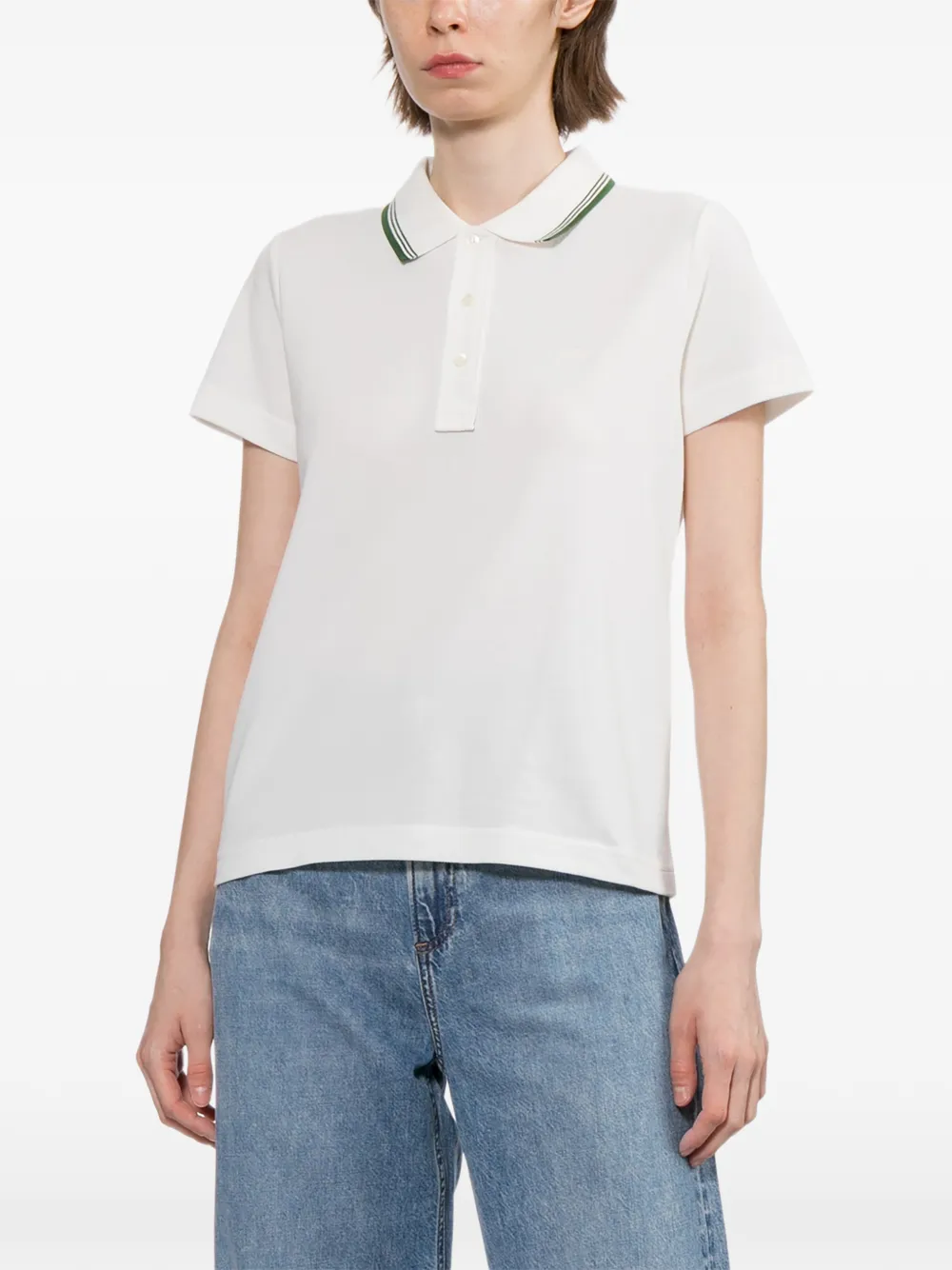 A.P.C. Poloshirt met geborduurd logo Wit