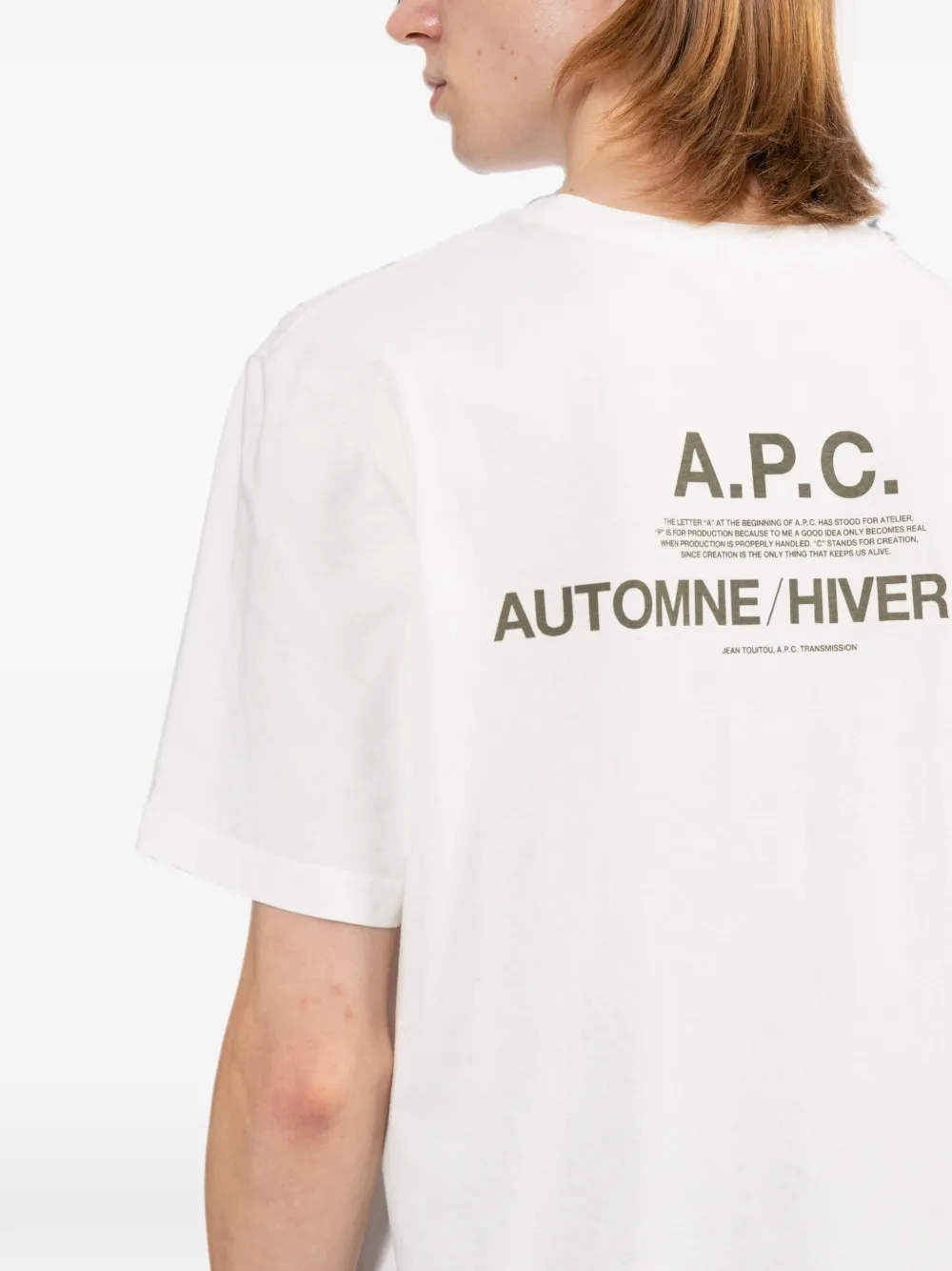 A.P.C. T-shirt met logoprint Wit