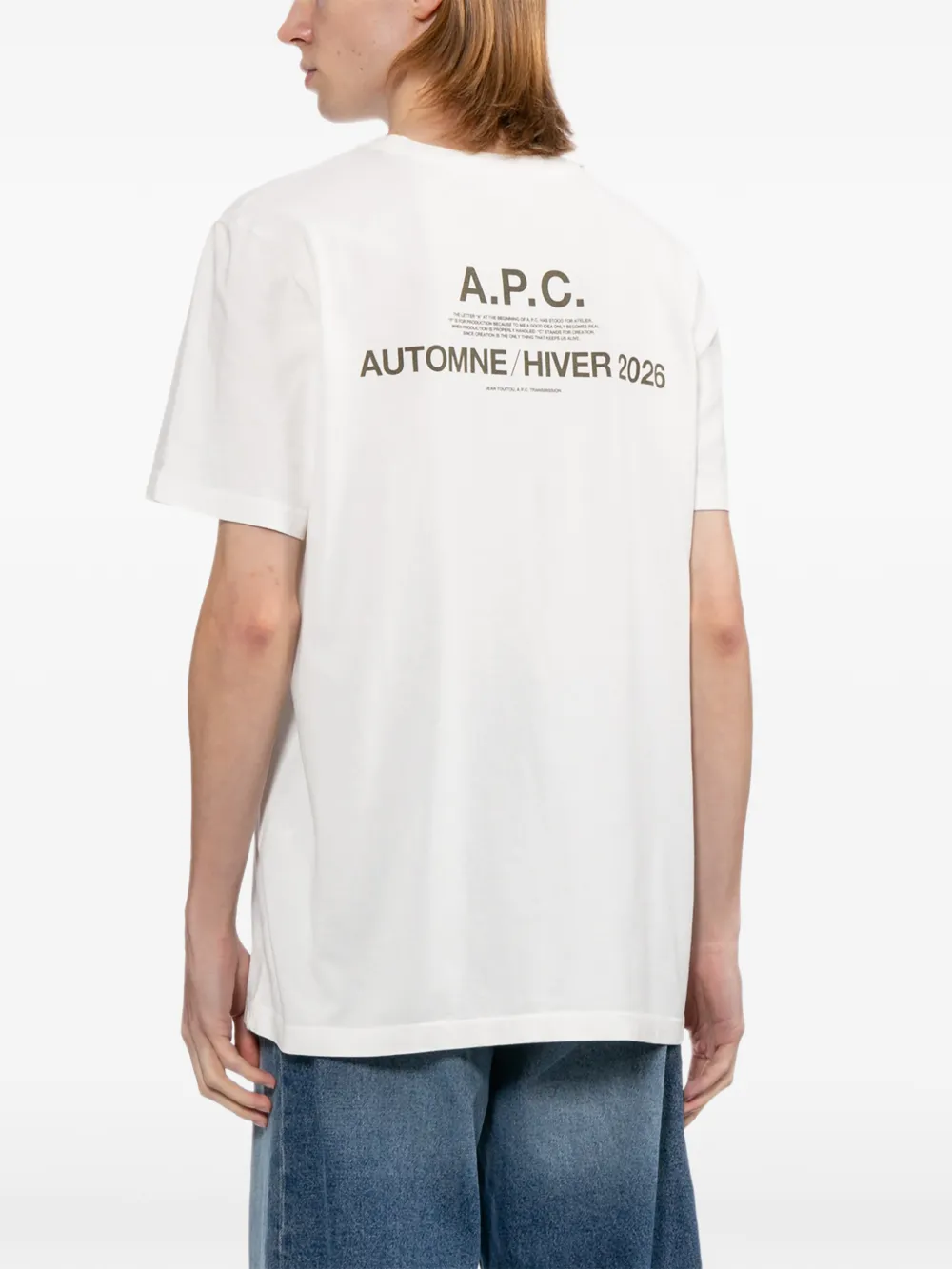 A.P.C. T-shirt met logoprint Wit