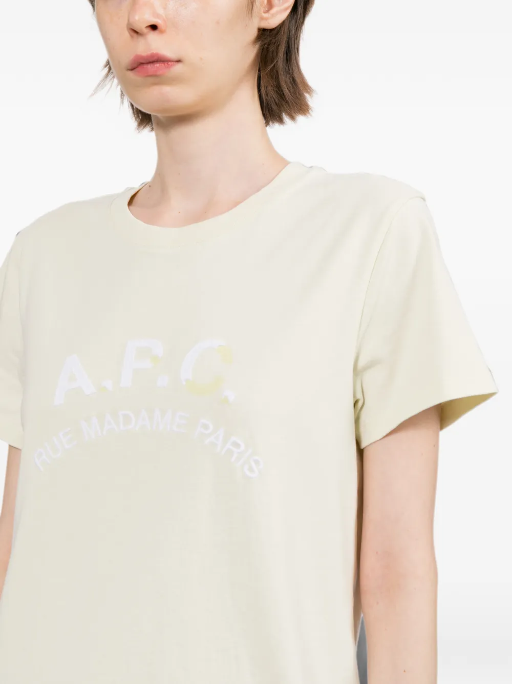 A.P.C. T-shirt met geborduurd logo Geel