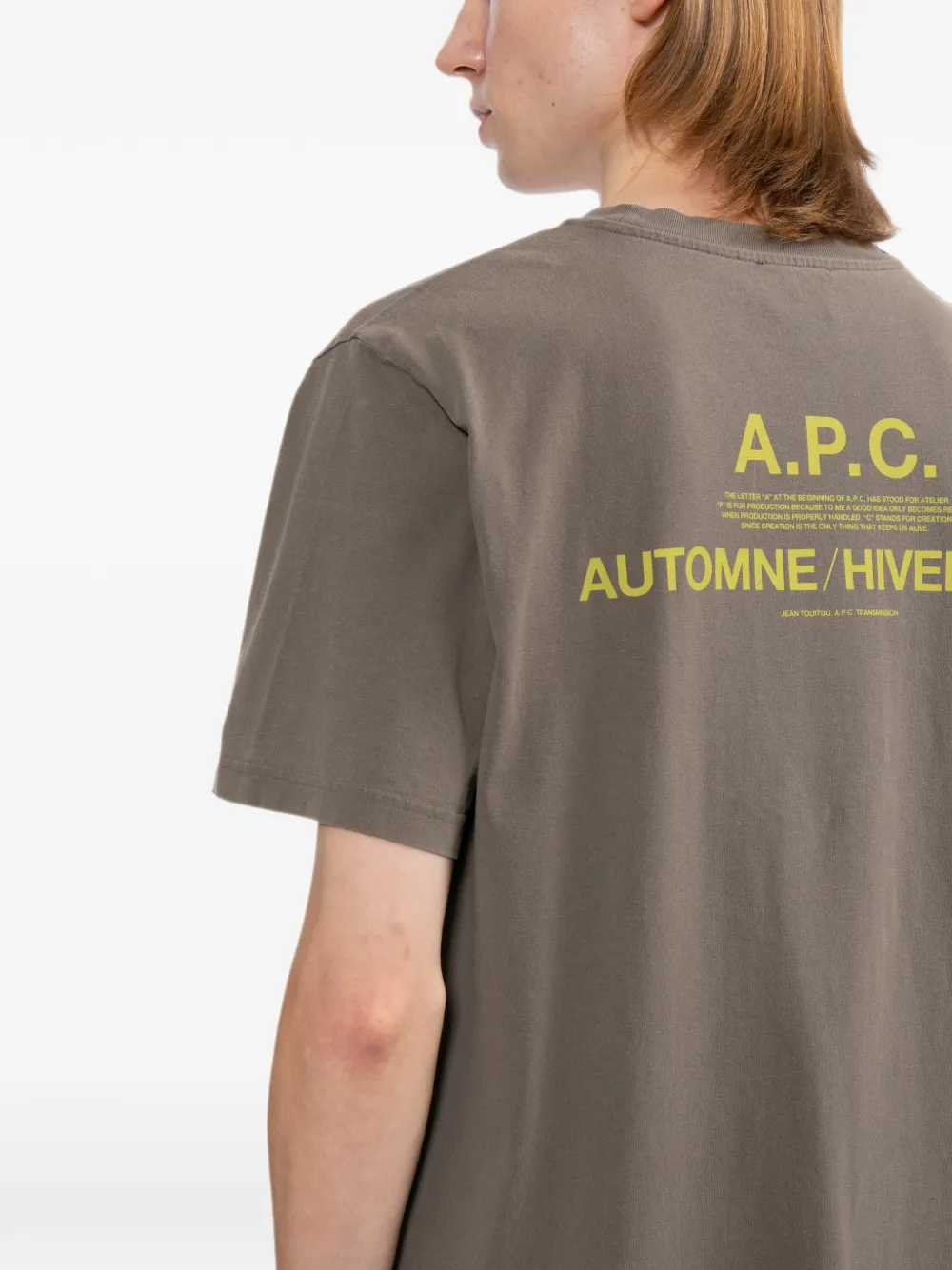 A.P.C. T-shirt met ronde hals Grijs