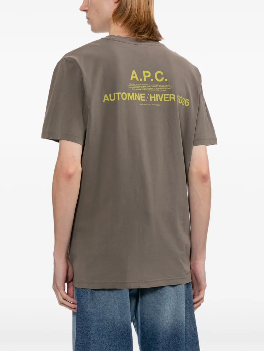 A.P.C. T-shirt met ronde hals Grijs