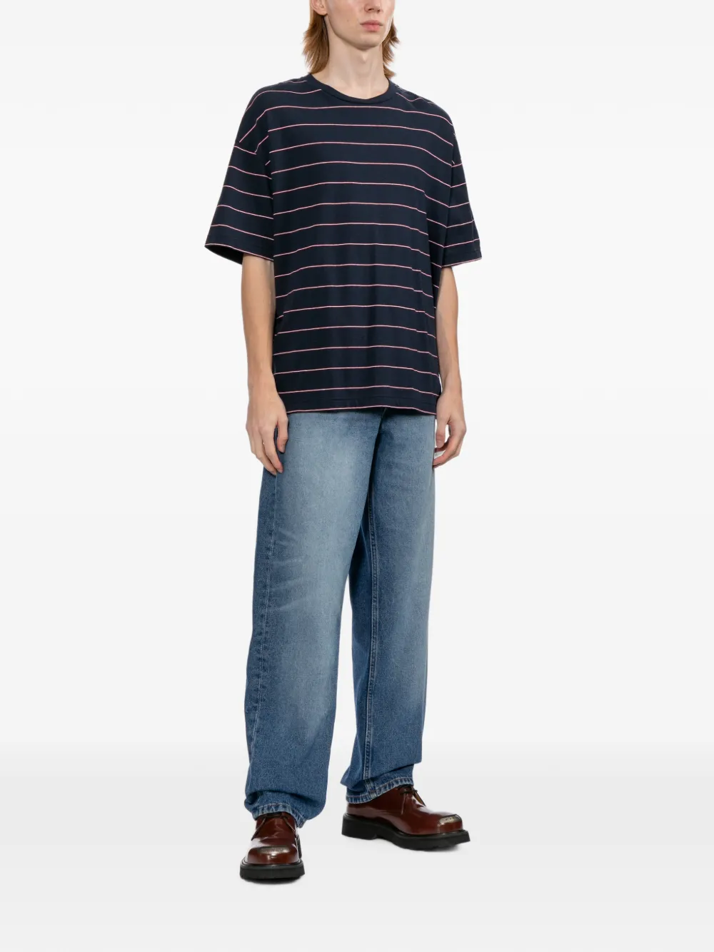 A.P.C. Gestreept T-shirt Blauw