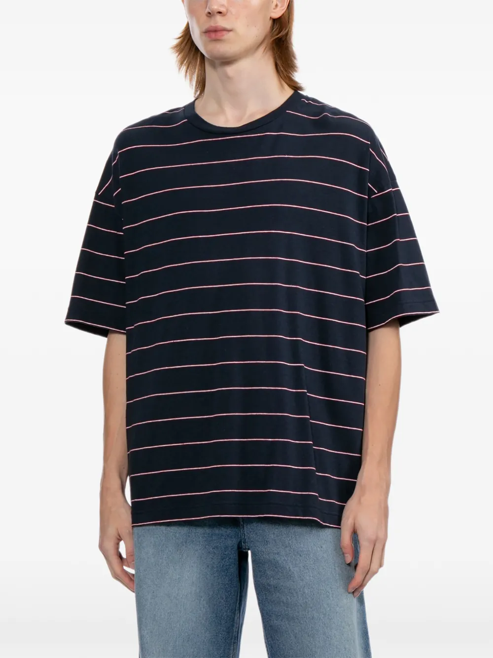 A.P.C. Gestreept T-shirt Blauw