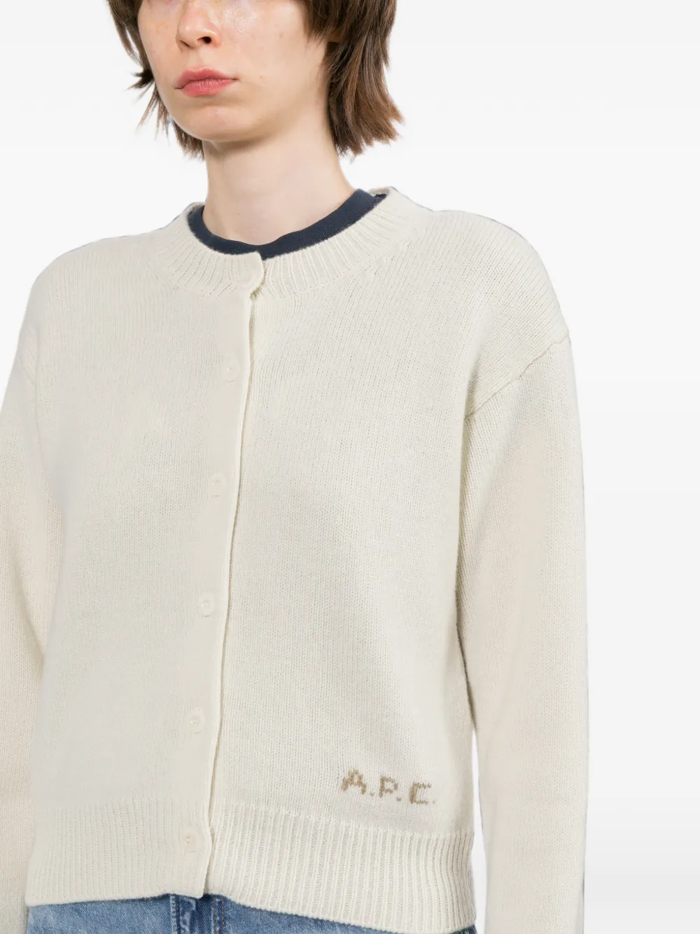 A.P.C. Vest met logoprint Beige
