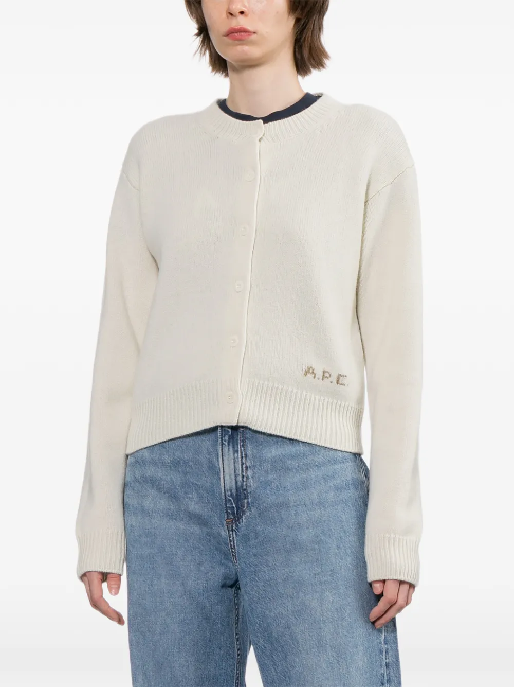 A.P.C. Vest met logoprint Beige