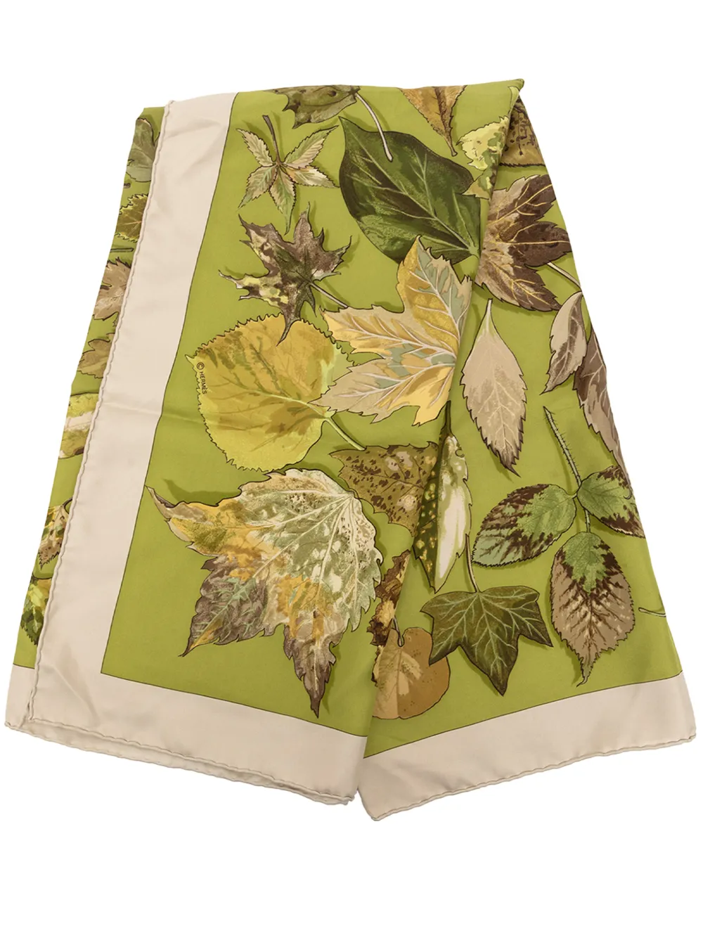 Hermès Pre-Owned Foulard Tourbillon Autumn Leaves 90 1996-2004 - Verde