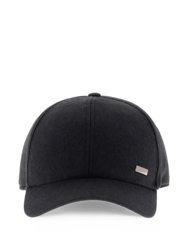 Herno Cashmere-silk Baseball Cap in Blue