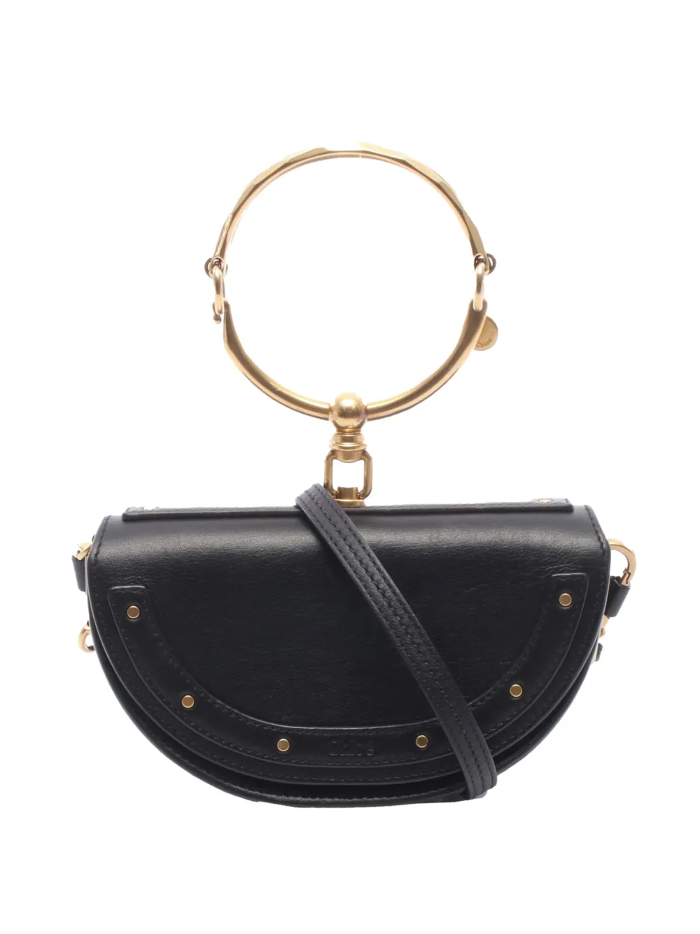 Chloé Pre-Owned 2010-2026 Mini Calfskin Nile Bracelet satchel - Black
