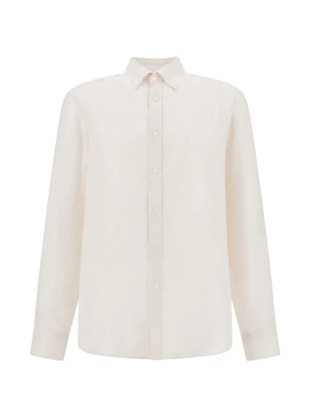 Herno Resort button-down collar linen shirt - Toni neutri
