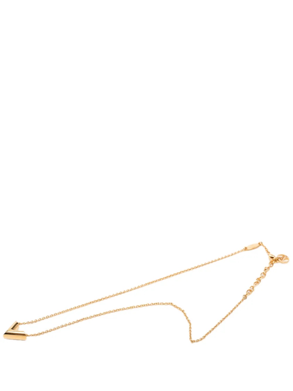 Louis Vuitton Pre-Owned Collana Essential V placcata oro con pendente 2020