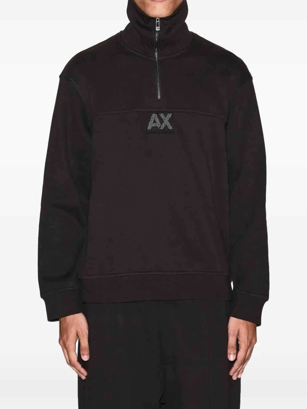 Armani Exchange Sweater met logopatch Bruin