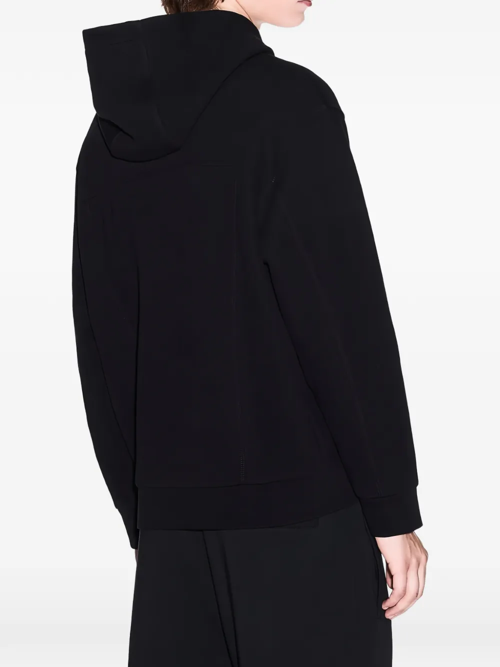 Armani Exchange zip-up pocket-detail hoodie Zwart
