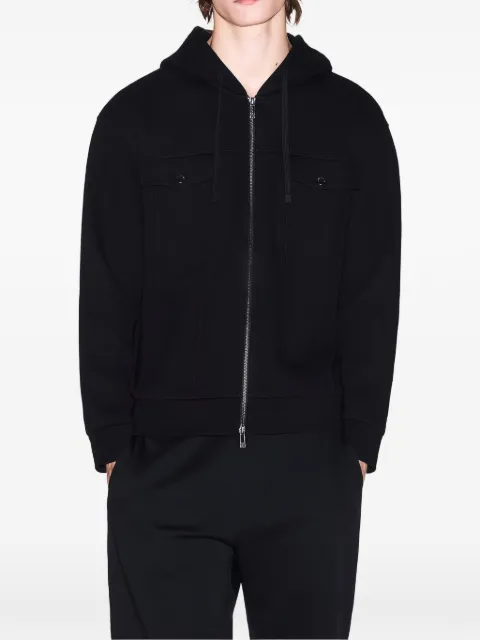 Armani Exchange hoodie con detalle de bolsillo y cierre