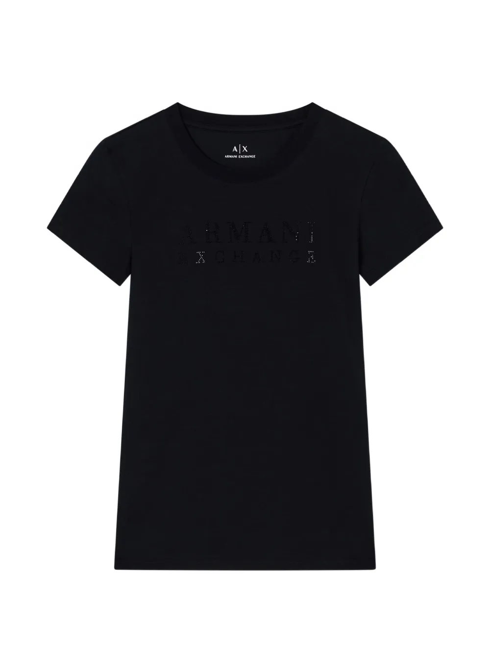 Armani Exchange rhinestone-embellished logo T-shirt