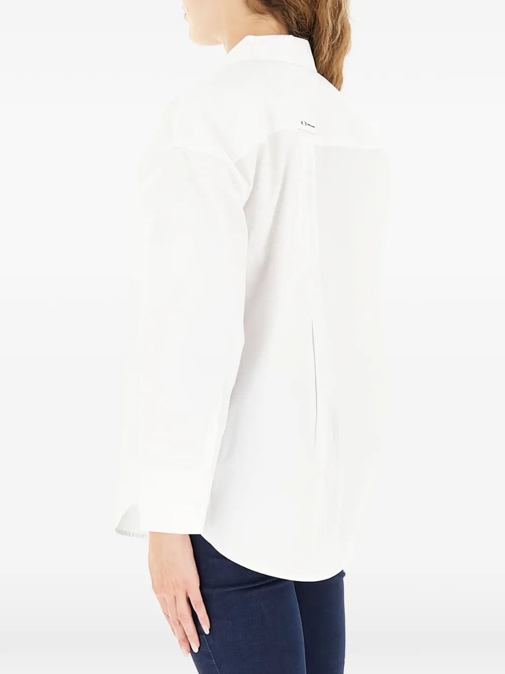 Armani Exchange Blouse met borstzak en logo-patroon Wit