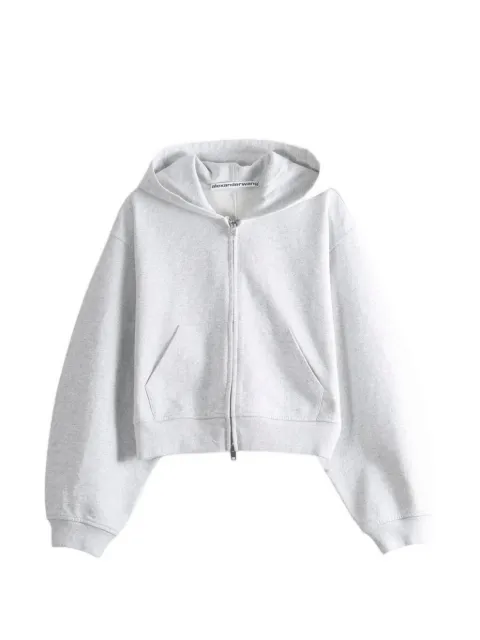 Alexander Wang hoodie corta con cierre