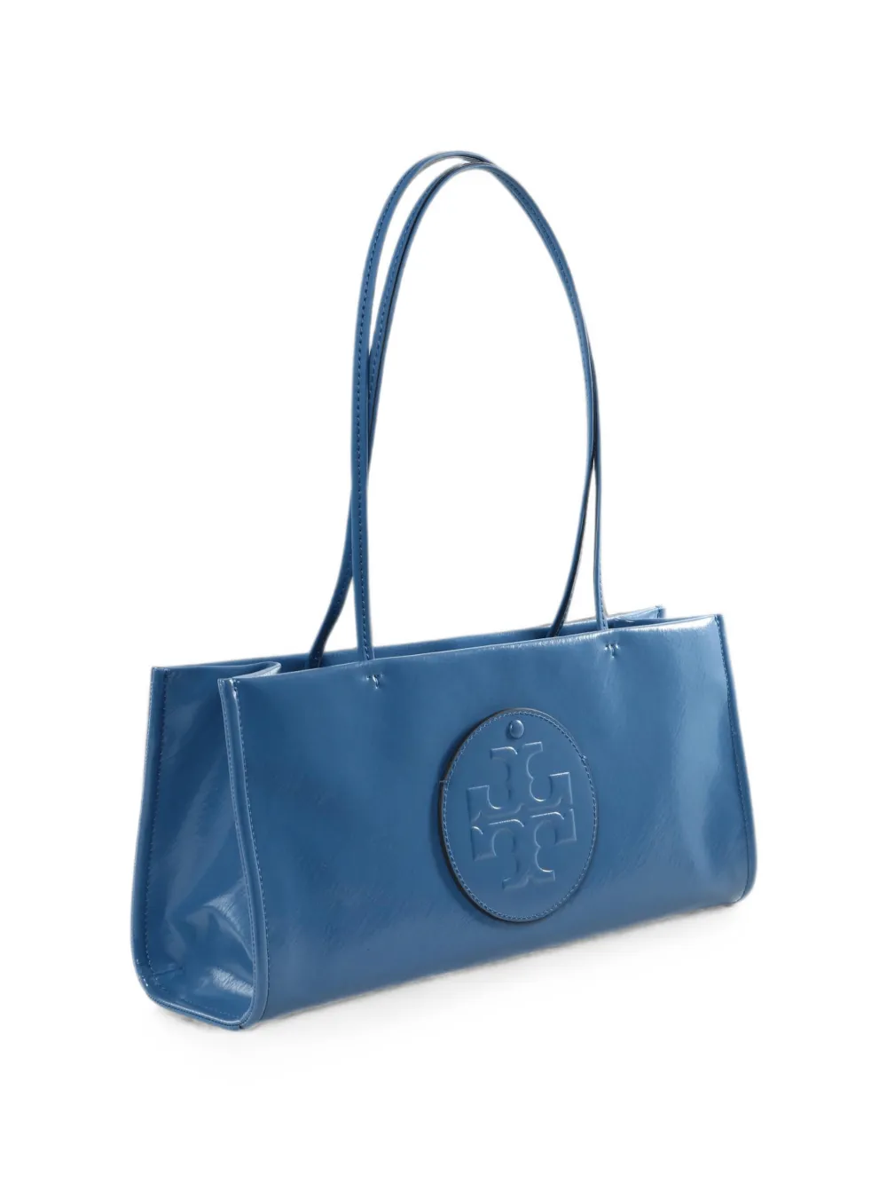 Tory Burch Ella kleine shopper met logopatch Blauw