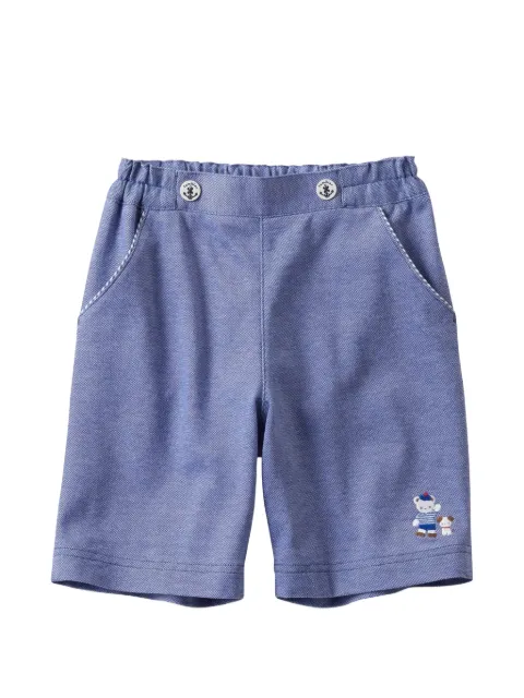 familiar shorts con motivo bordado