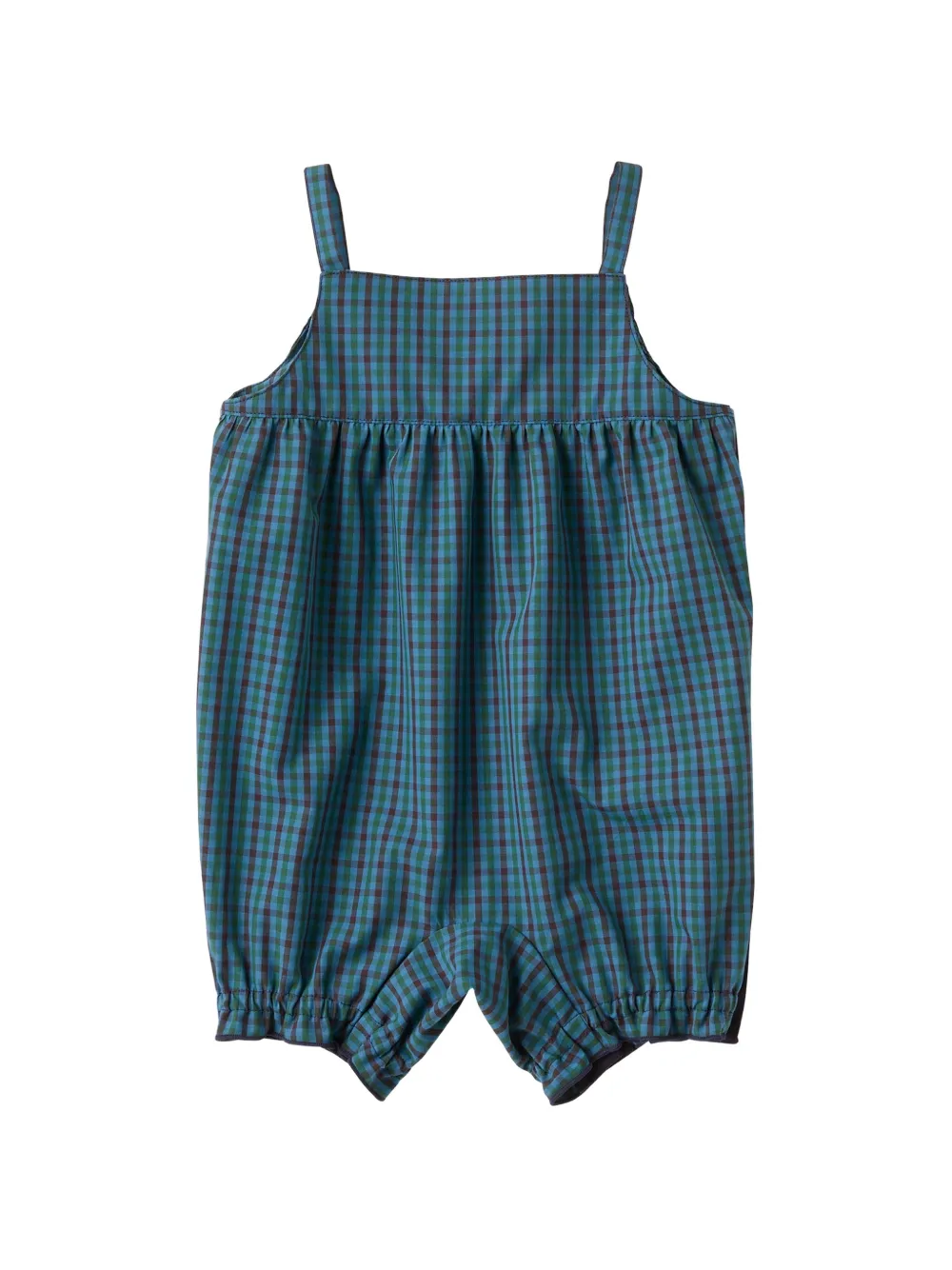 familiar Gesmockte tuinbroek met gingham-ruit Groen