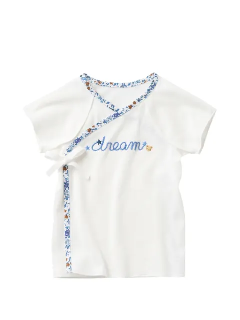 familiar pijama con diseño cruzado