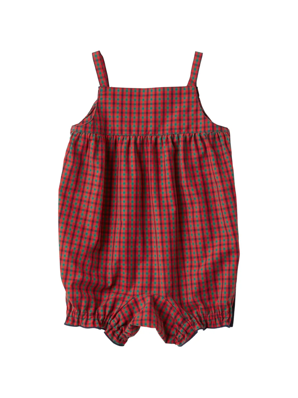 familiar Gesmockte jumpsuit met geruit patroon Rood