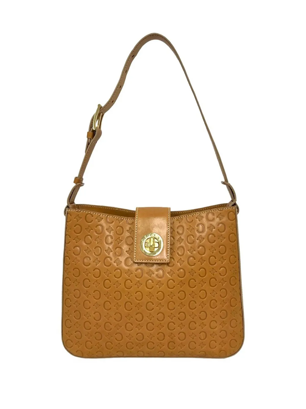 Celine Pre-Owned Borsa a spalla CELINE C Macadam Blazon Triomphe 2000 - Marrone