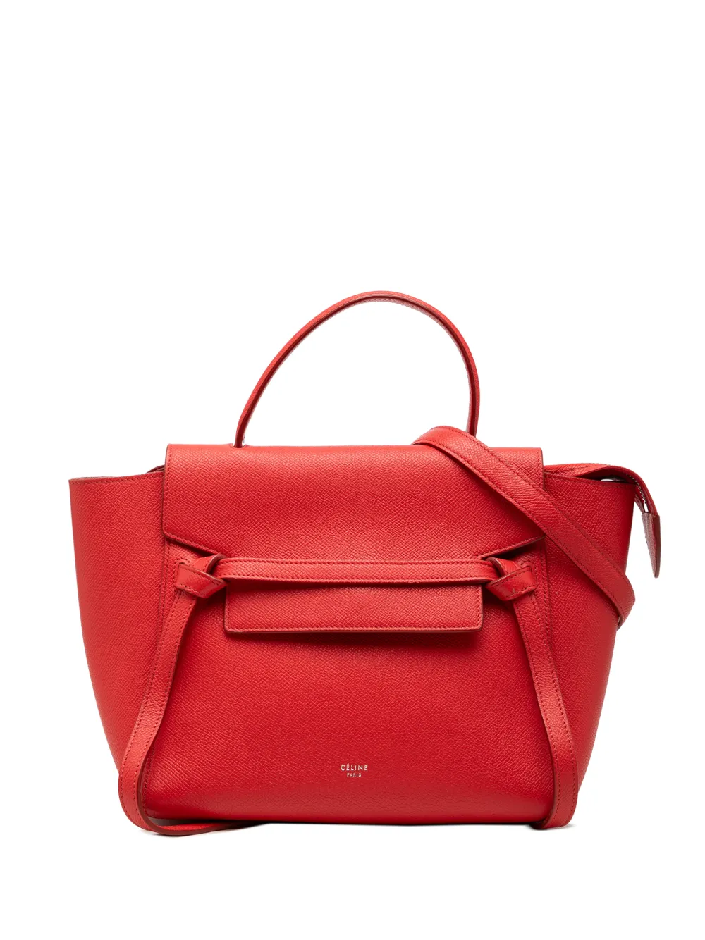 Celine Pre-Owned Borsa a tracolla micro in pelle di vitello pieno fiore 2017 - Rosso