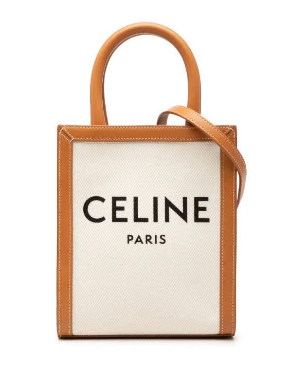 Celine Pre-Owned 2021 ミニ キャンバス バーティカル カバ トート 