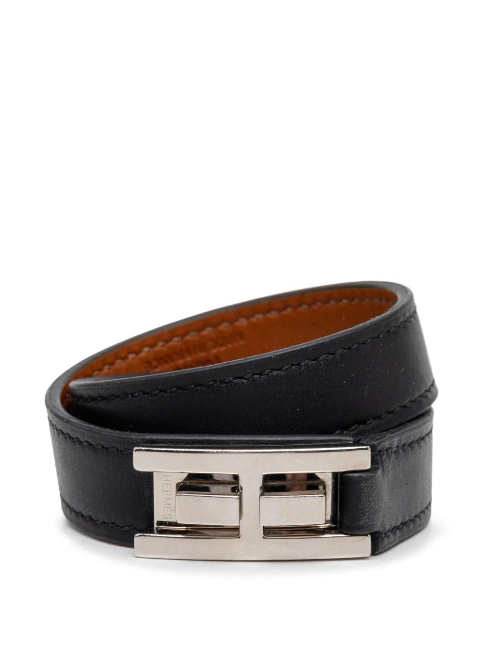 Hermès Pre-Owned Bracciale T1 in pelle 2016 - Nero