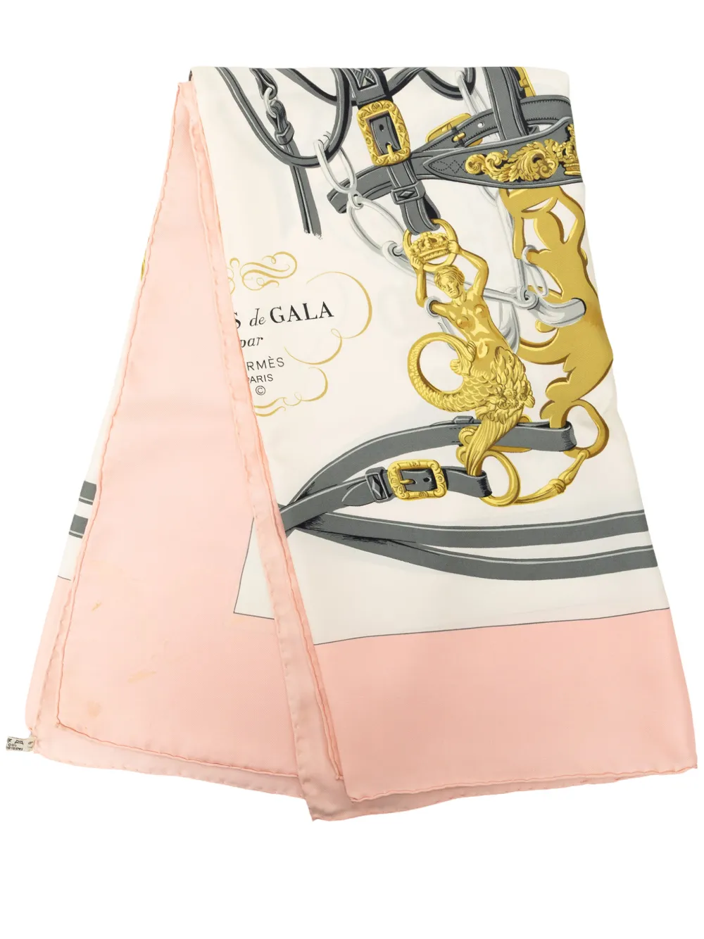 Hermès Pre-Owned Foulard 90 Brides de Gala in seta XX secolo - Bianco
