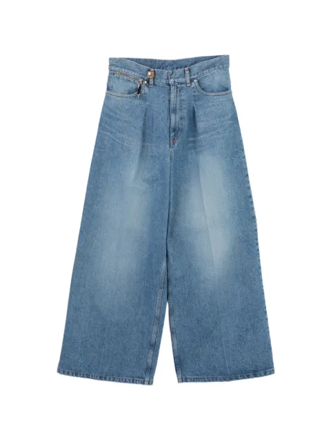 Toga pleated wide-leg jeans