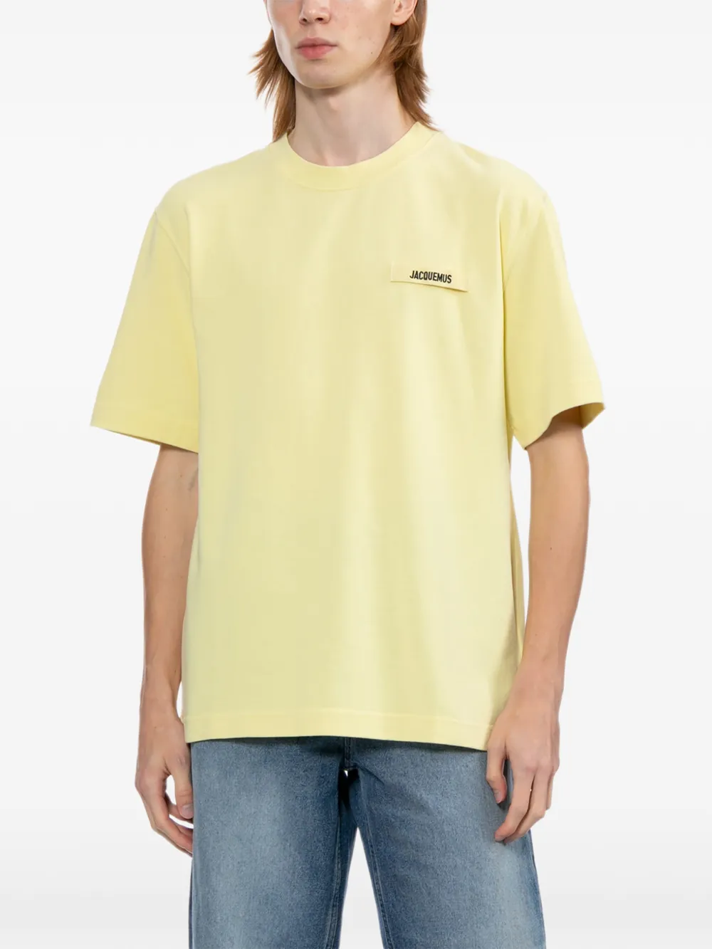 Jacquemus T-shirt met logopatch Geel