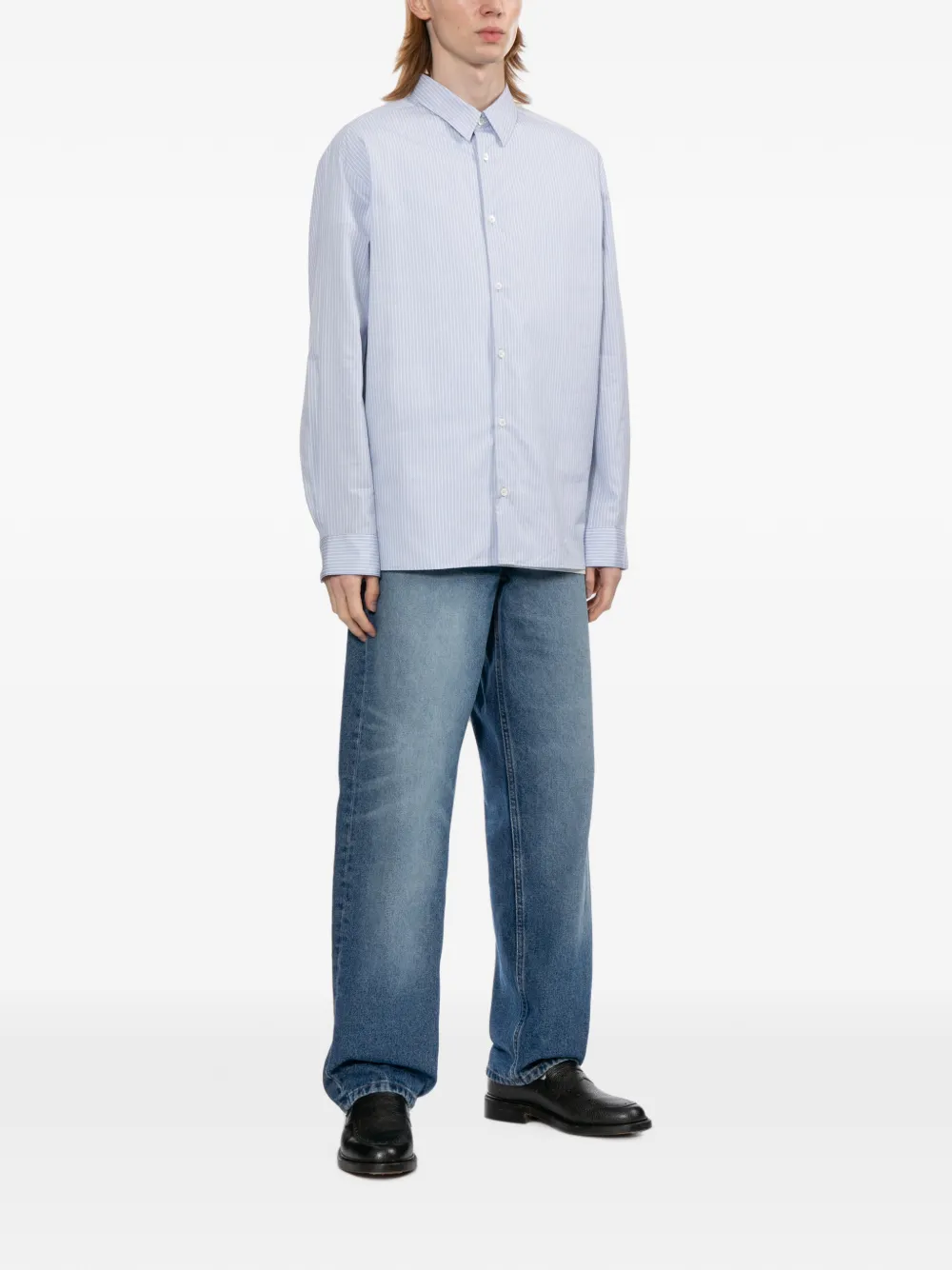A.P.C. Gestreept overhemd Blauw