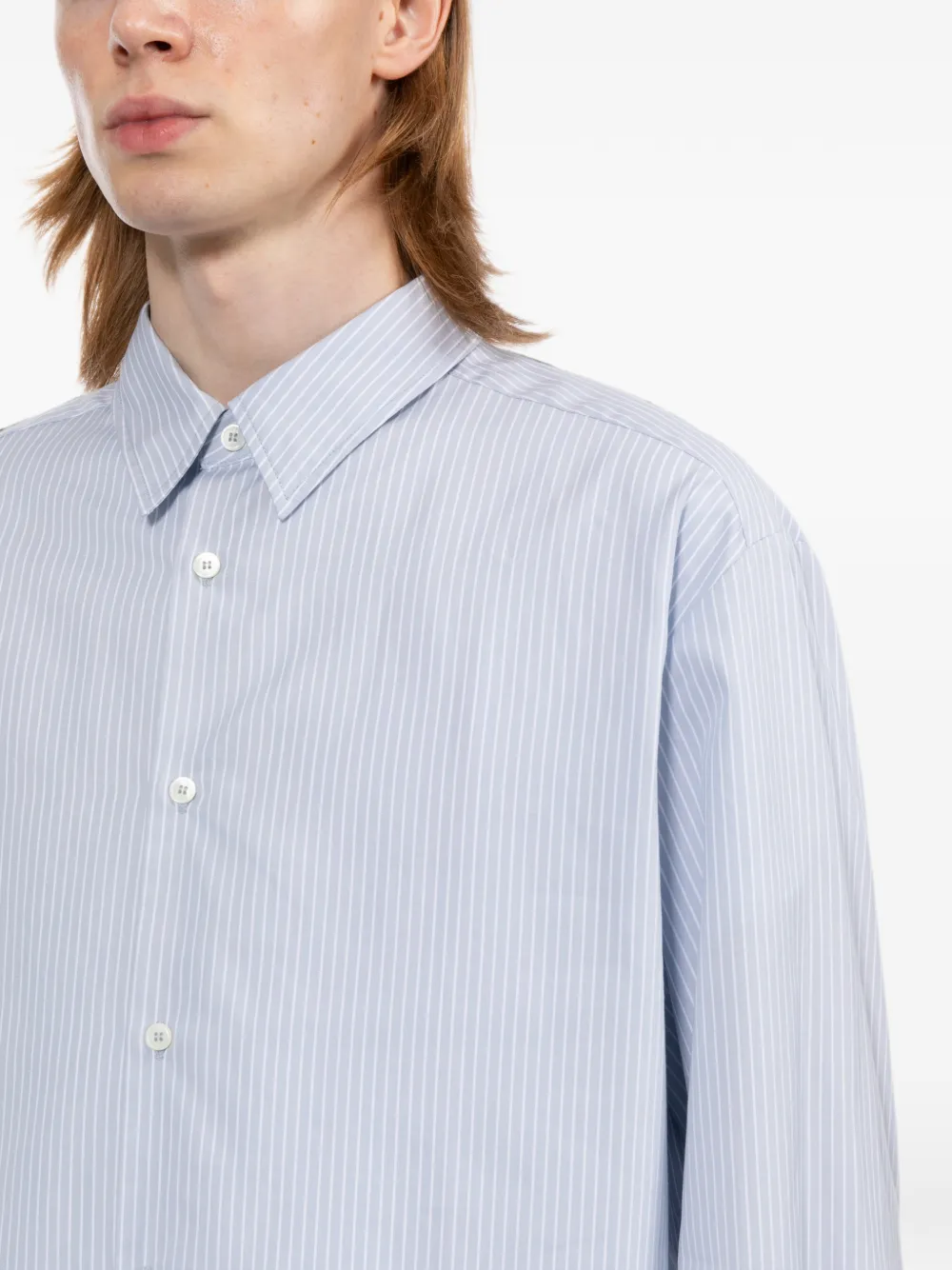 A.P.C. Gestreept overhemd Blauw