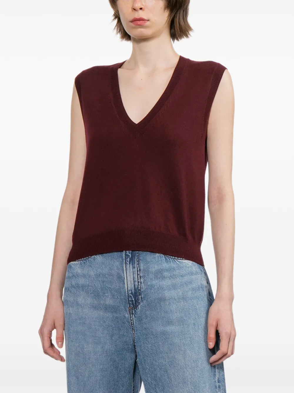 A.P.C. Spencer met V-hals Rood